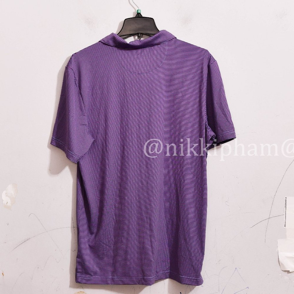 Kirkland Signature PURPLE STRIPE Men’s Performance Polo - Picture 4 of 7